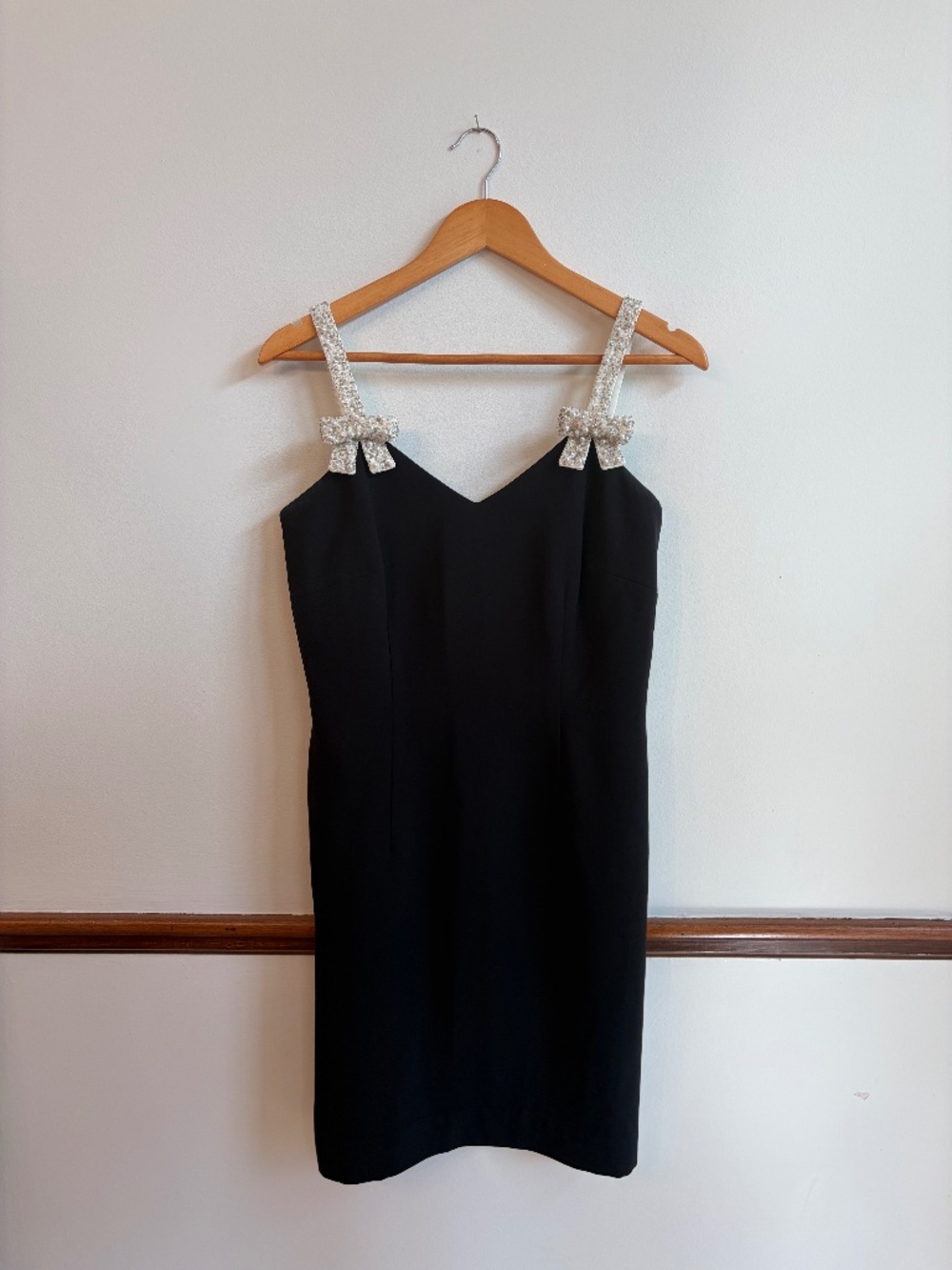 Bow strap cocktail dress